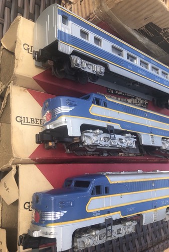 AMERICAN FLYER 20475 MISSOURI PACIFIC EAGLE DIESEL PASSENGER SET ORIGINAL RARE