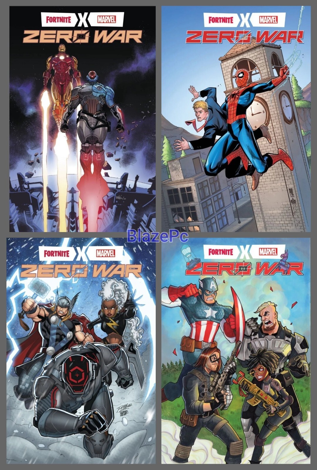 Fortnite X Marvel Zero War #2 Cover A B C D Variant Set