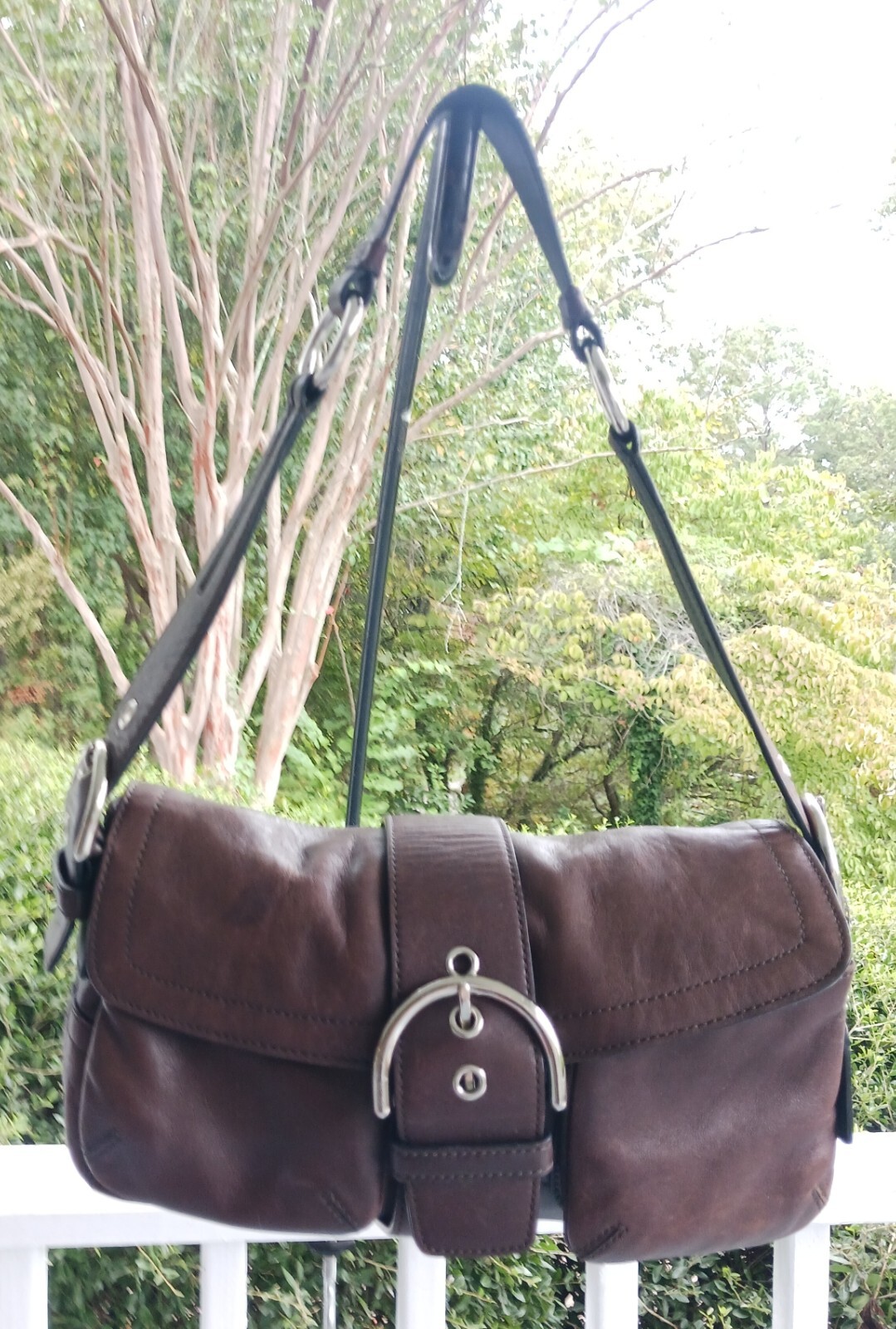 Coach 3653 Vintage Soho Chocolate Brown Leather Shoulder Bag