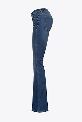 Pre-owned Pinko Woman Jeans A Zampa Denim 14688 In Blue