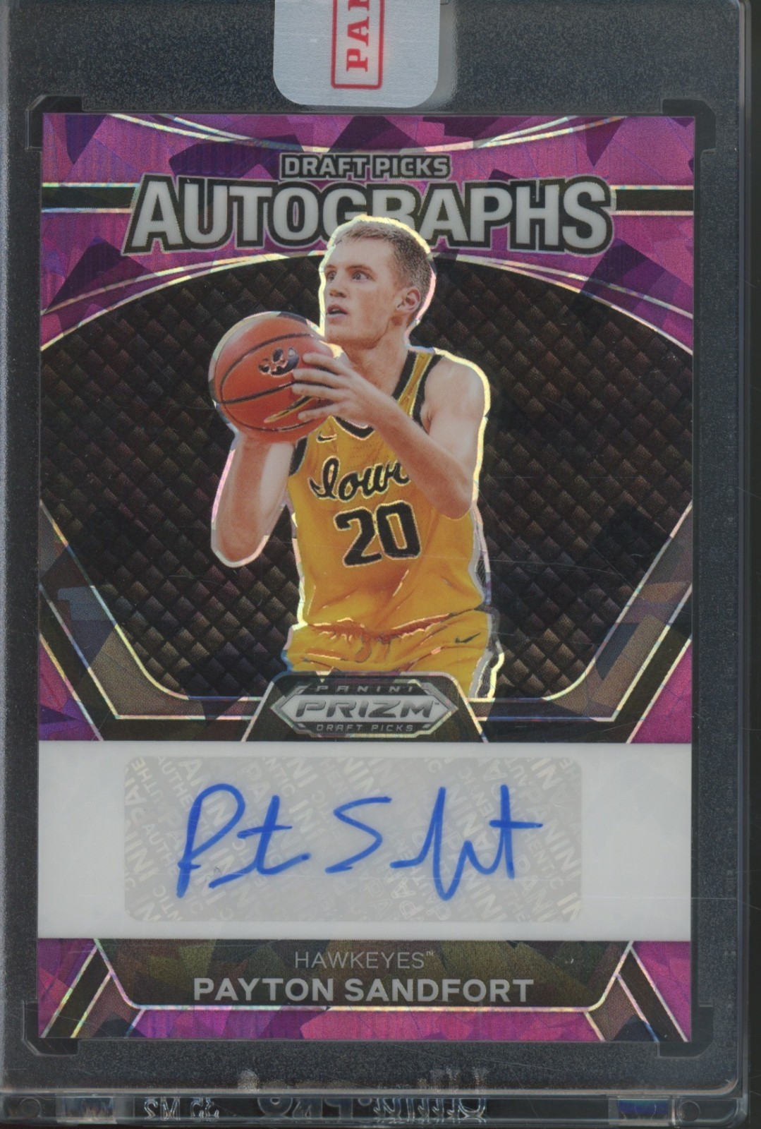 2024 Panini Prizm Purple Ice Payton Sandfort 51/99 Auto Autograph RC Rookie