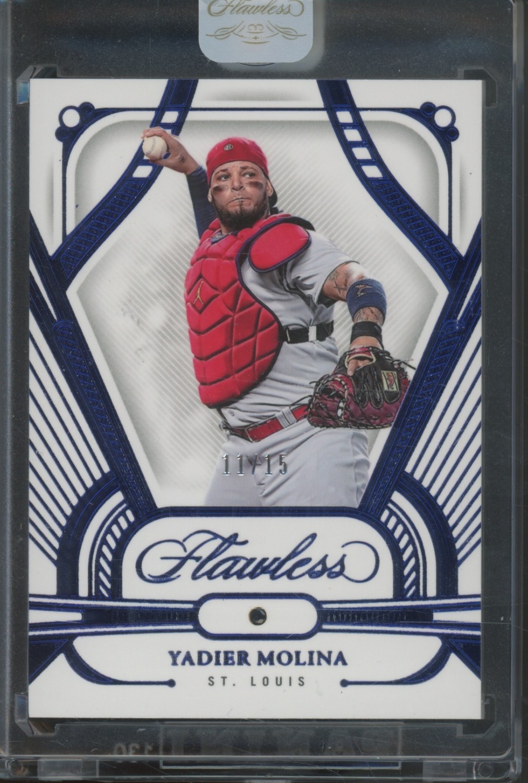 2024 Panini Flawless Sapphire #53 Yadier Molina 11/15