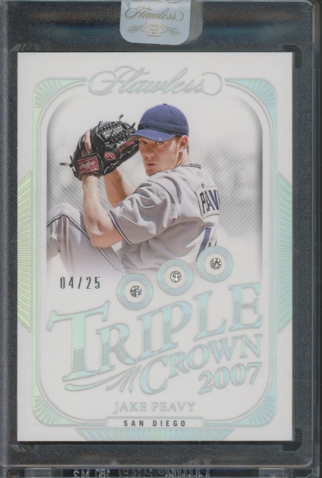 2024 Panini Flawless Triple Crown Diamond #17 Jake Peavy 4/25