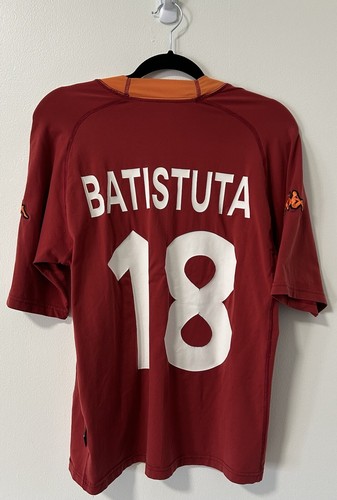 【DEAD STOCK】ASローマ 00/01 ユニフォーム BATISTUTA AS Roma Home 2000/01 Batistuta #18 (M) | eBay