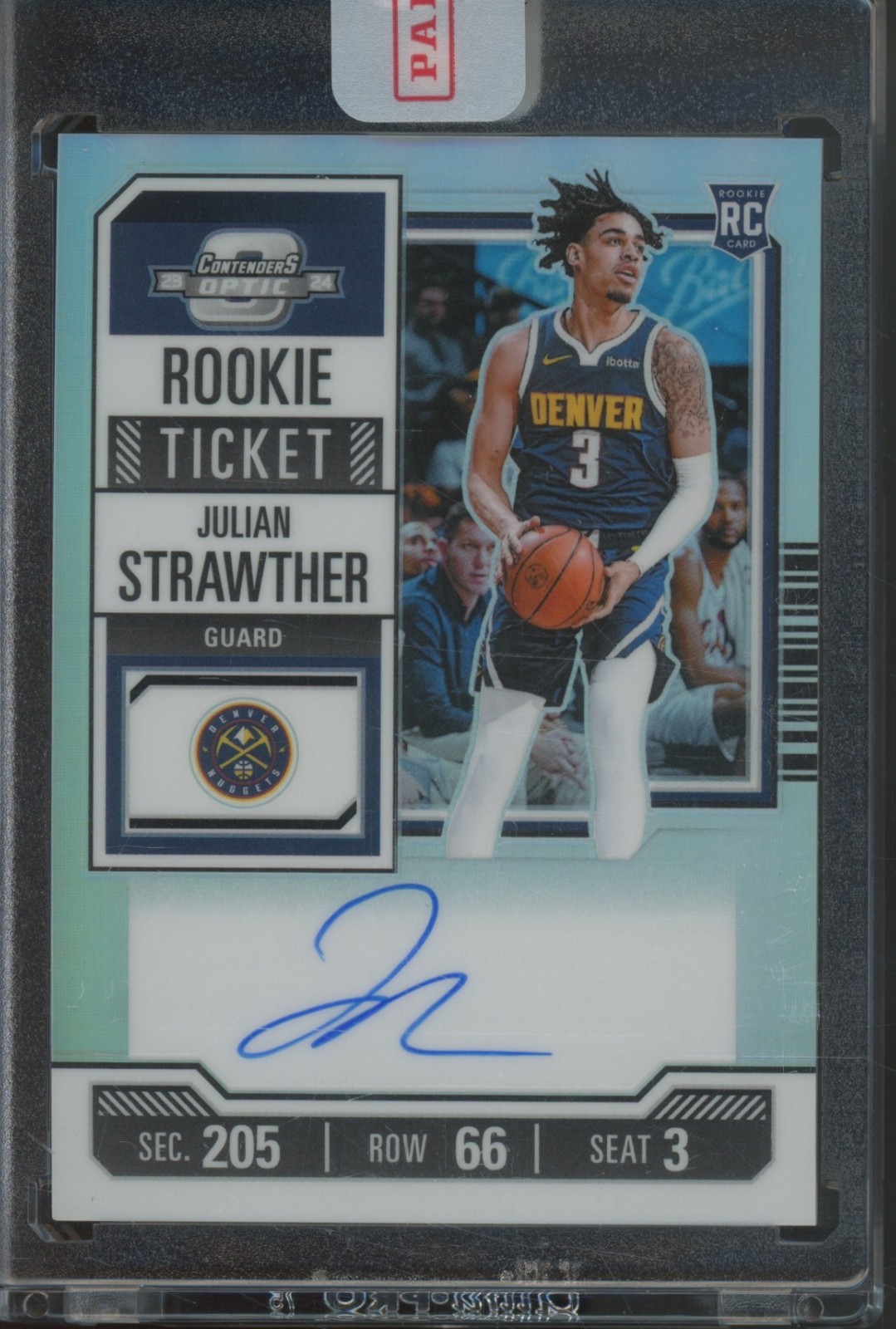 2023 Panini Contenders Optic Rookie Ticket Holo #116 Julian Straether Auto RC