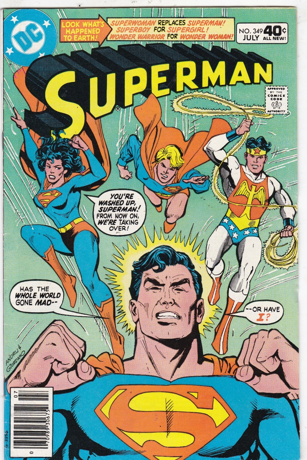 SUPERMAN コミック Superman #349-1980 Bronze Mr. Mxyzptlk 1st (Gender Reversed