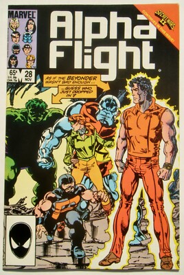 Alpha Flight #28 (Nov. 85') VF+NM- (9.0) Hulk-Beyonder-Secret Wars II/Last Byrne
