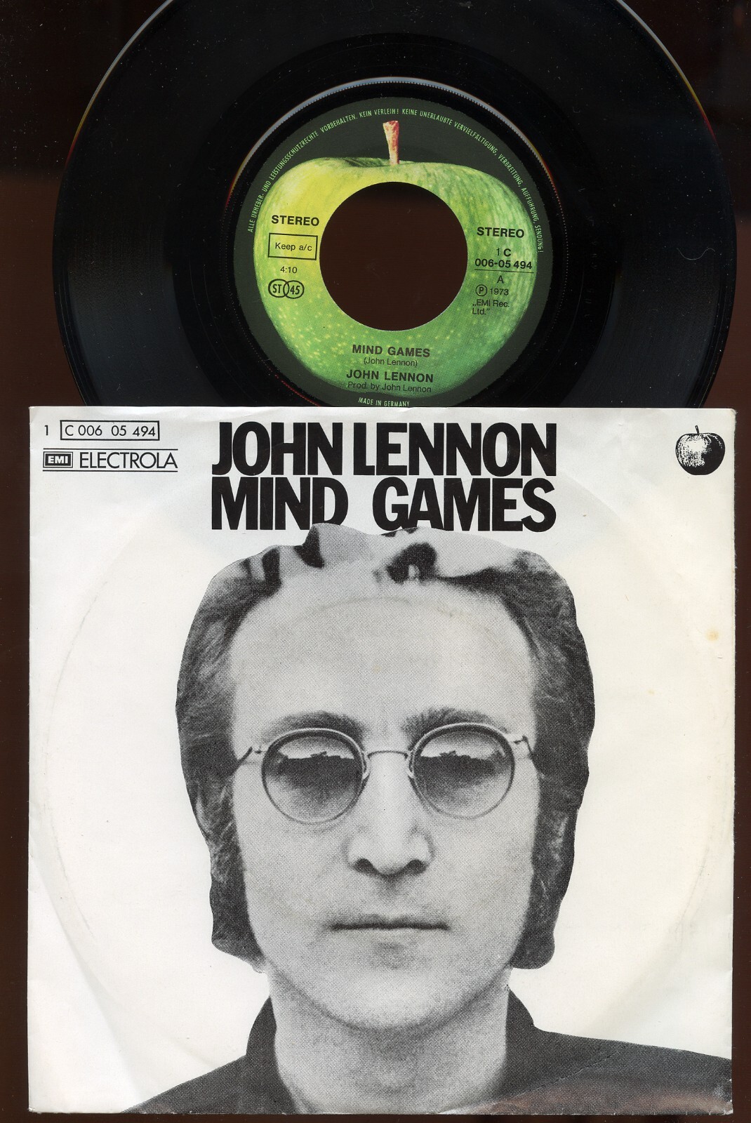 john lennon mind game (RARE SET!! 送料込み) Rare John Lennon 45 & Picture Sleeve - Mind Games - Apple