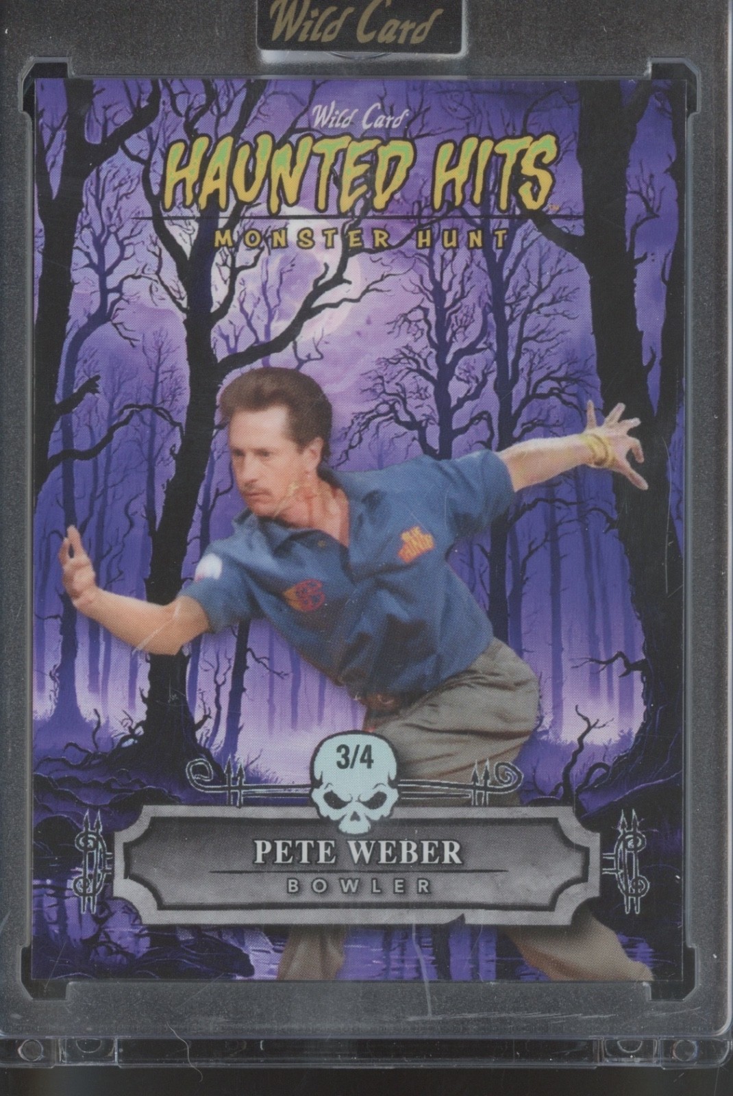 2025 Wild Card Monster Hunt Haunted Hits Purple Prismatic Pete Weber 3/3