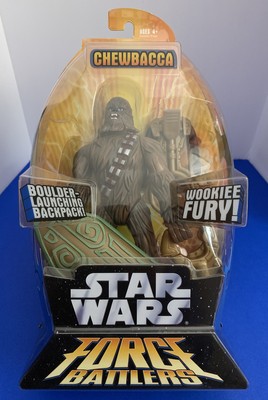 STAR WARS NIB FORCE BATTLERS CHEWBACCA WATER FIRING ACTION FIGURE.