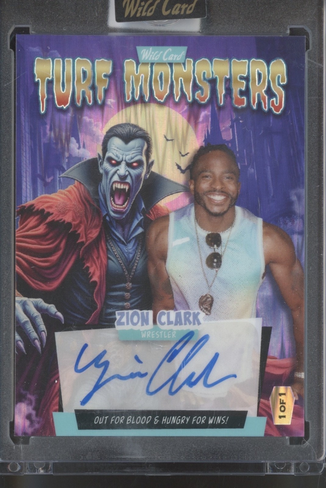 2025 Wild Card Turf Monsters Purple Zion Clark Auto Autograph 1/1