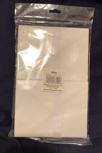 Blank White Note Cards & Envelopes - Recollections 4 x 5.5