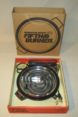 Hamilton Beach Scovill Fifth Burner Model 812 Electric Coil Hot Plate 7 Settings
