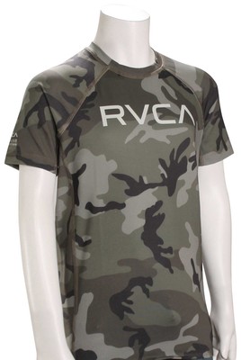 

Рашгард RVCA Boys SS — камуфляжный — новый, Camo