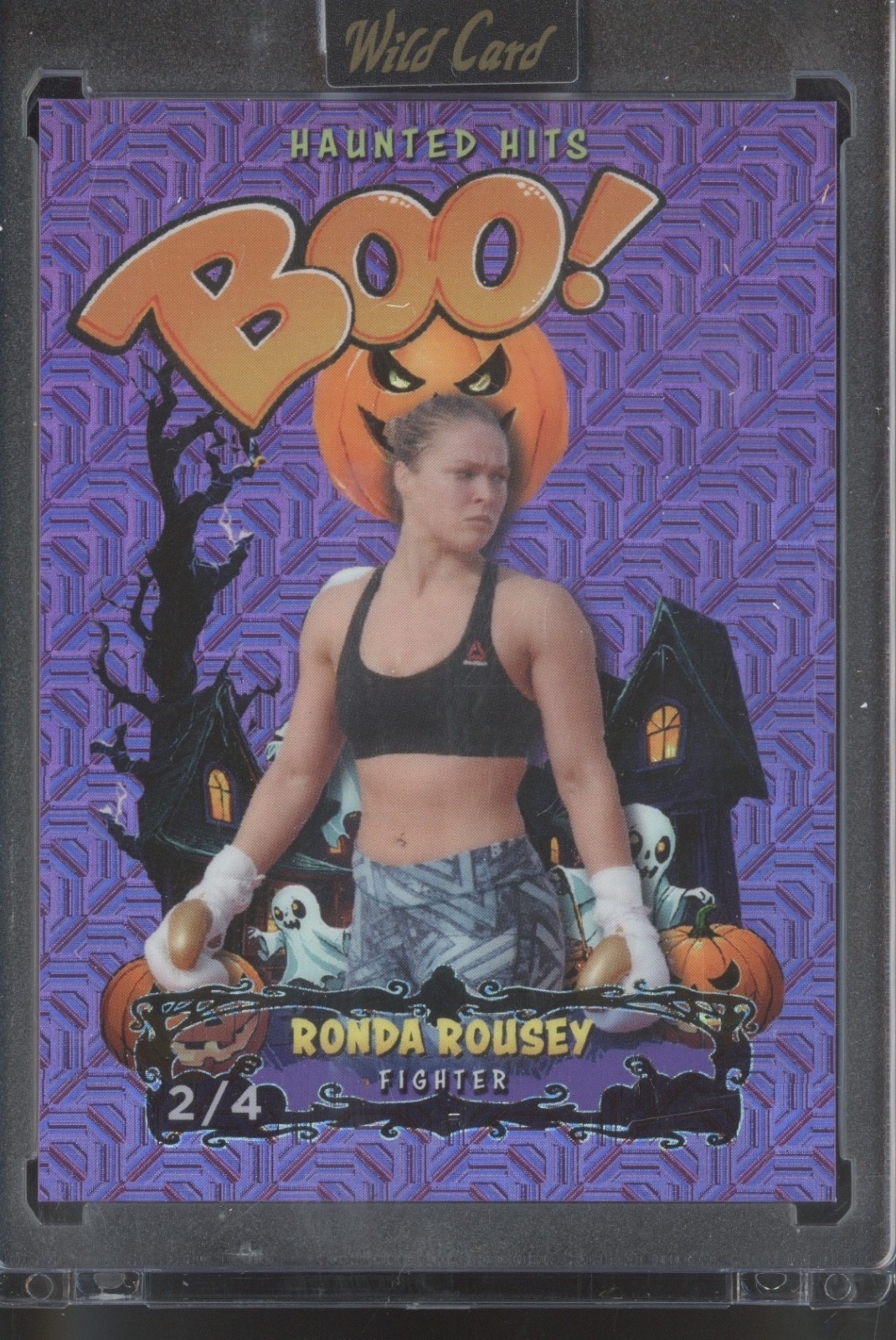 2025 Wild Card Monster Hunt Haunted Hits Boo! Purple Mojo Ronda Rousey  2/4