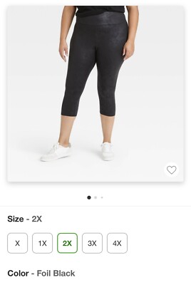 AVA & VIV Women s Women's Plus Size High-Waisted Capri Leggings - 2X