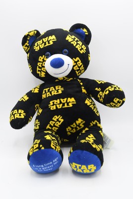 Build A Bear Star Wars Logo Fleece Plush Black Yellow Blue Long Time Galaxy Far