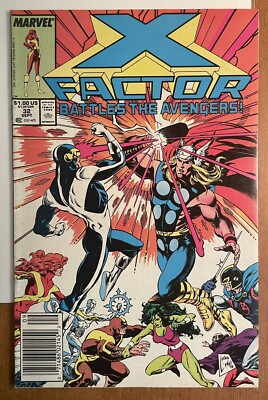 X-Factor Vol. 1 #32 (Marvel, 1988)- VF- Newsstand- Mark Jewelers Variant