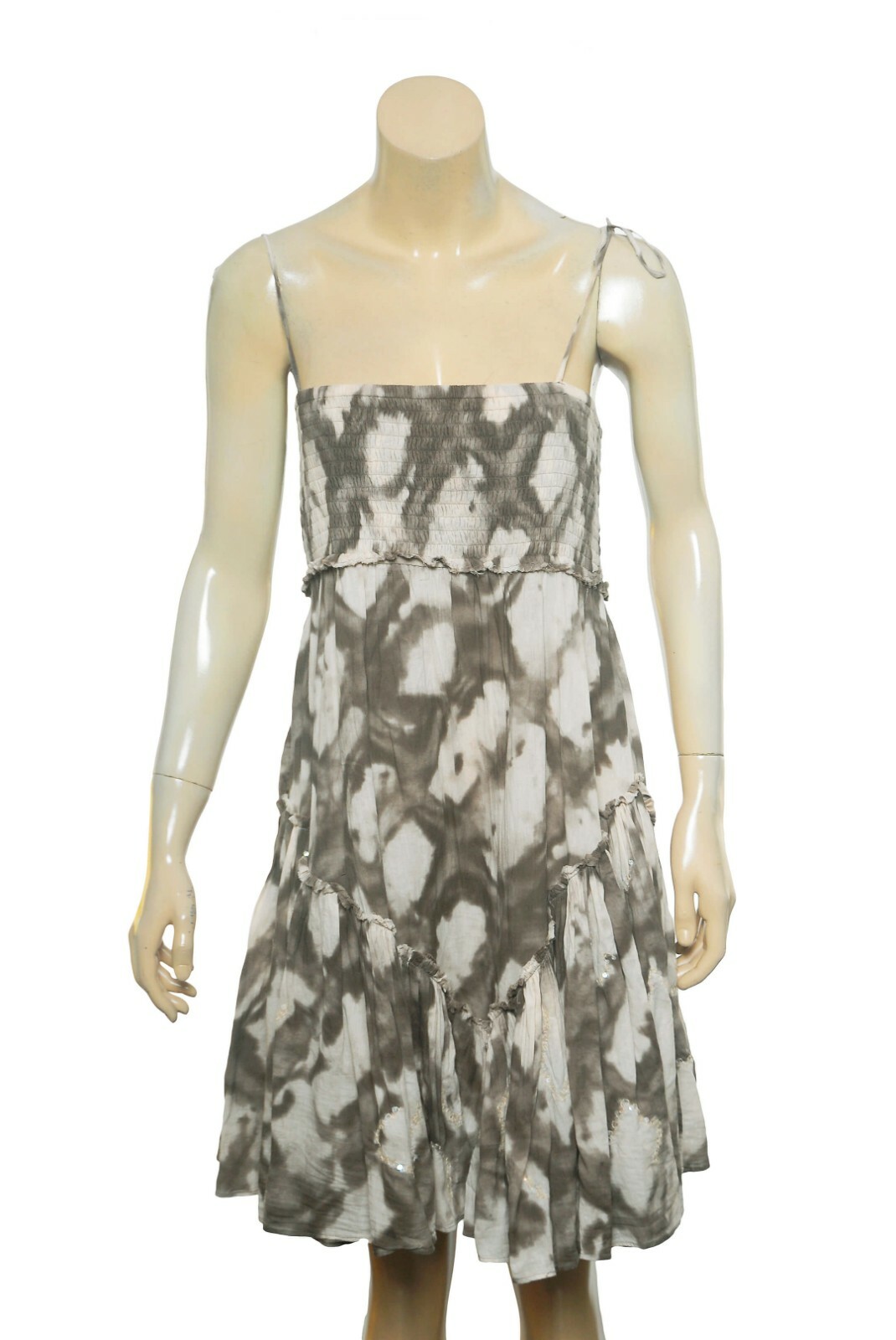 All Saints Spitalfields Smocked Shibori Tie Dye Dress M