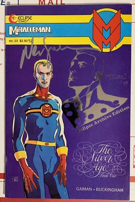 MIRACLEMAN 23 ECLIPSE ARCHIVES SILVER VARIANT SIGNED REMARKED GAIMAN & TOTLEBEN