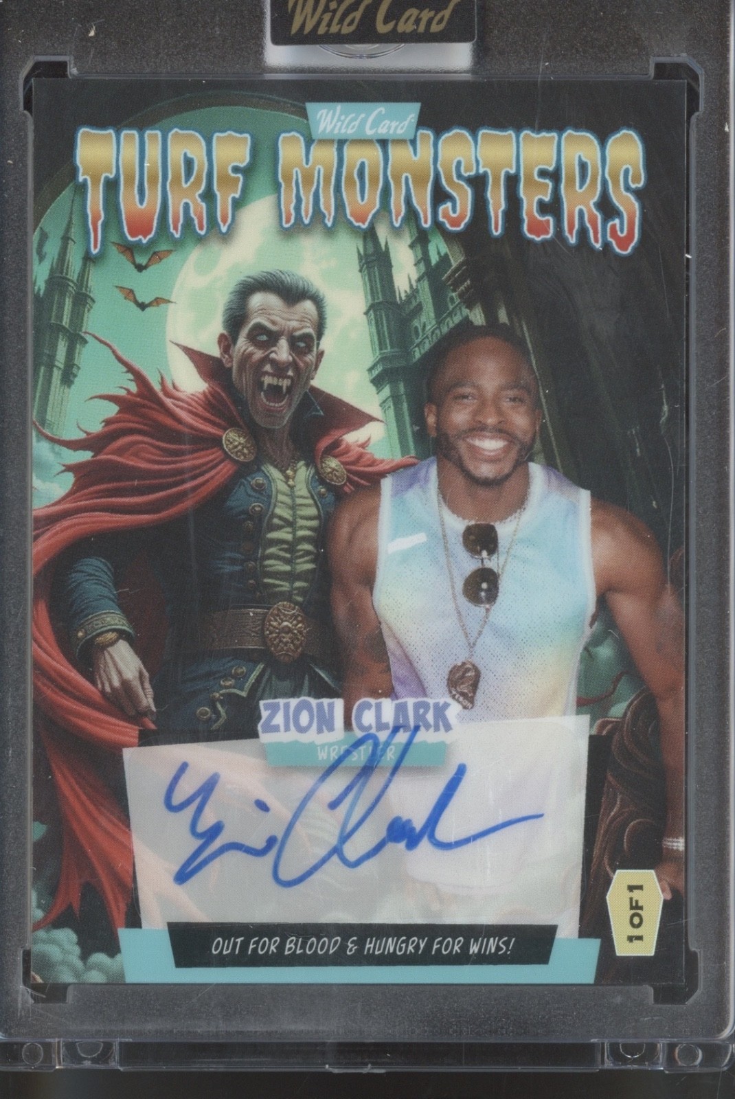 2025 Wild Card Turf Monsters Green Prismatic Zion Clark Auto 1/1