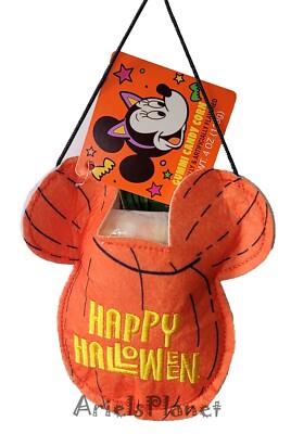 Disney Parks Minnie Pumpkin Candy Corn Bags Halloween Trick or Treat Ornament