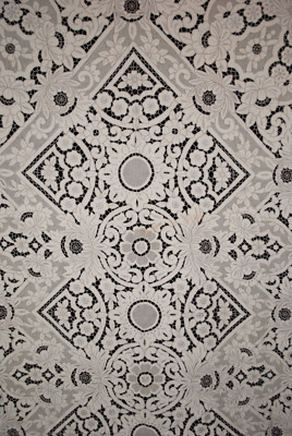 Vintage Embroidered Lace Tablecloth Madeira Banquet Size 135