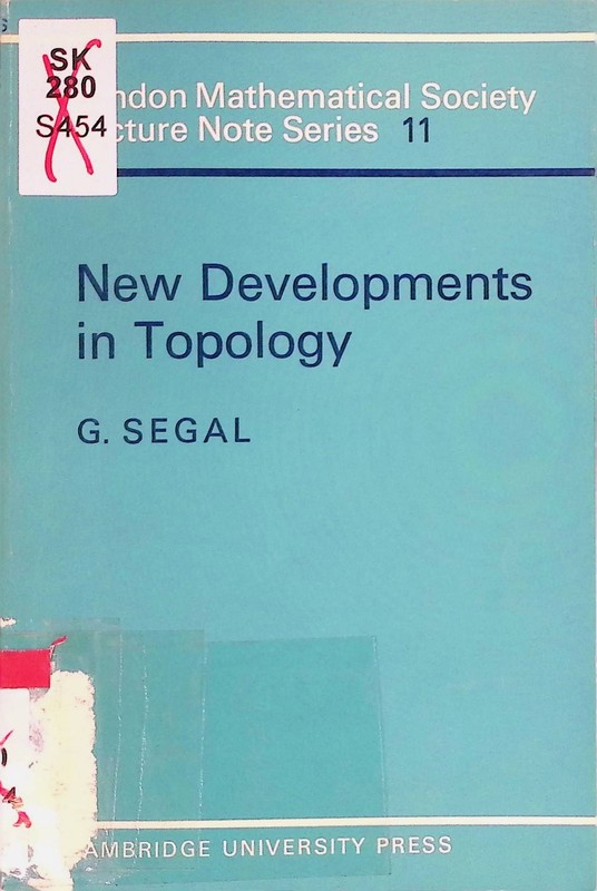 New Developments In Topology. The Edited And Revised Proceedings Of The Symposiu