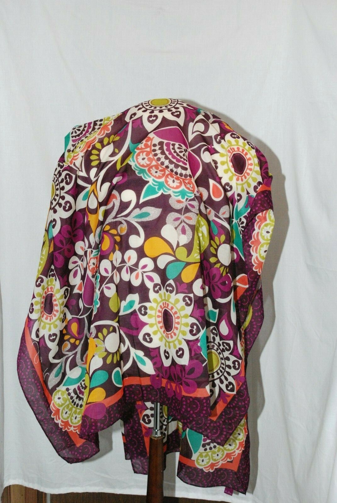 Plum Crazy Vera Bradley scarf swim wrap pareo cover up 100% cotton