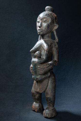 Bakuba Maternity Statue, D.R. Congo, Central African Tribal Art.