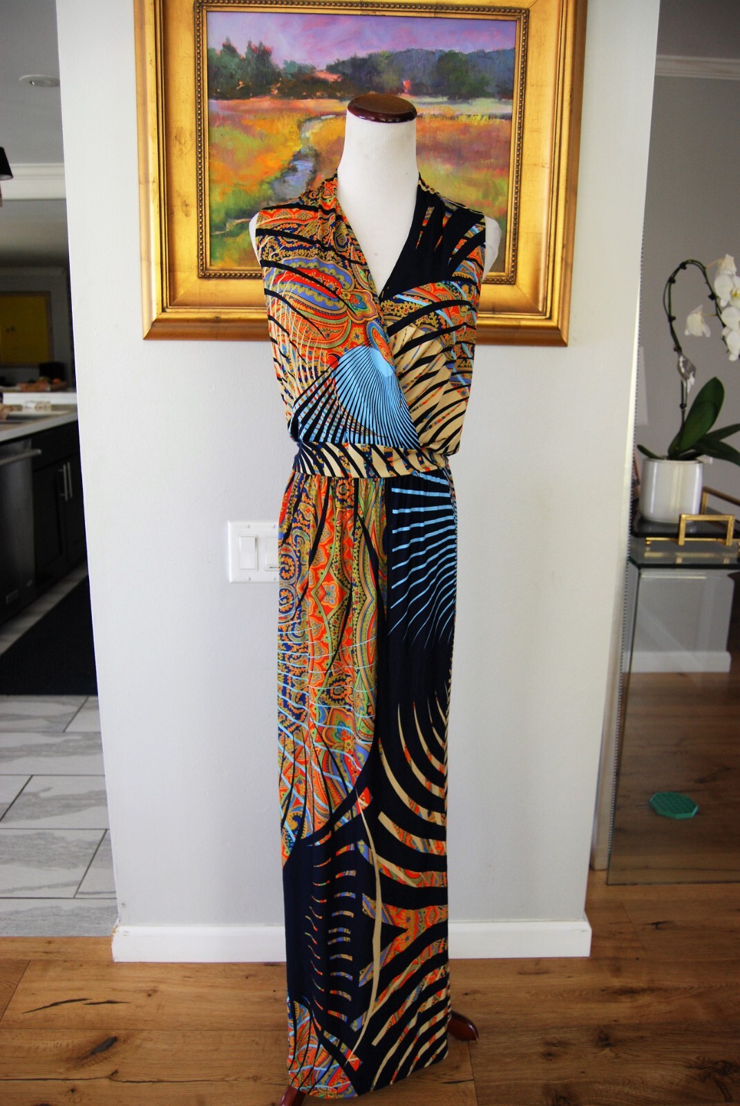 ワンピース TWINSET MULTICOLOR COTTON MAXI DRESS Twinset Multicolor Cotton Maxi Dress In St. Fiore Multi