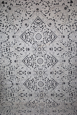 Vintage Embroidered Lace Tablecloth Madeira Banquet Size 135