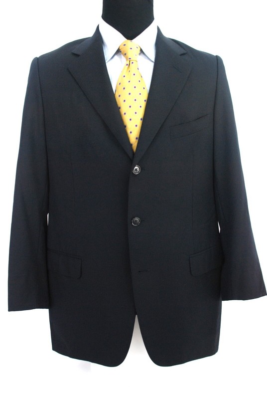 Ermenegildo Zegna 3Btn Navy Blue Subtle Stripe Wool Suit Ermenegildo Zegna 3Btn Navy Blue Subtle Stripe Wool Suit