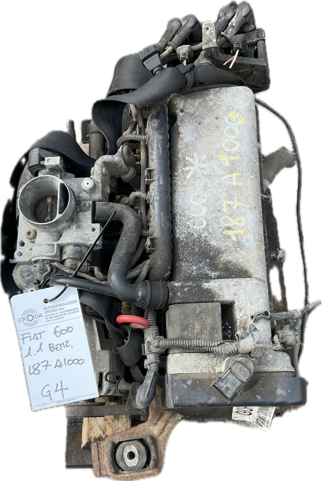 Motore modelli fiat 1.1 benzina tappo incastro codice motore 187A1000 113.000km