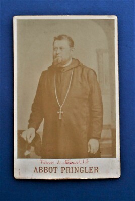 Foto antica Newark New Jersey Abbot Hilary Pringler Pfraengle Benedettino