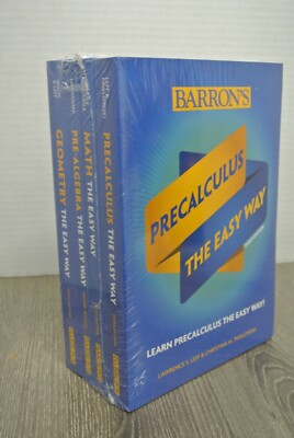 Barron's Easy Way Homework Bundle: Precalculus, Math, Pre-Algebra, Geometry