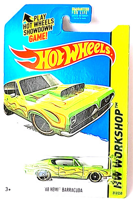 Hot Wheels HW Workshop 2015 Heat Fleet 68 Plymouth Hemi Barracuda No 213/250 New