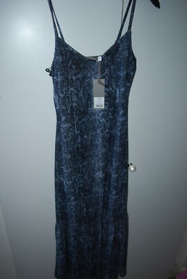 MINT VELVET JENNA SNAKE PRINT MAXI DRESS SIZE XS