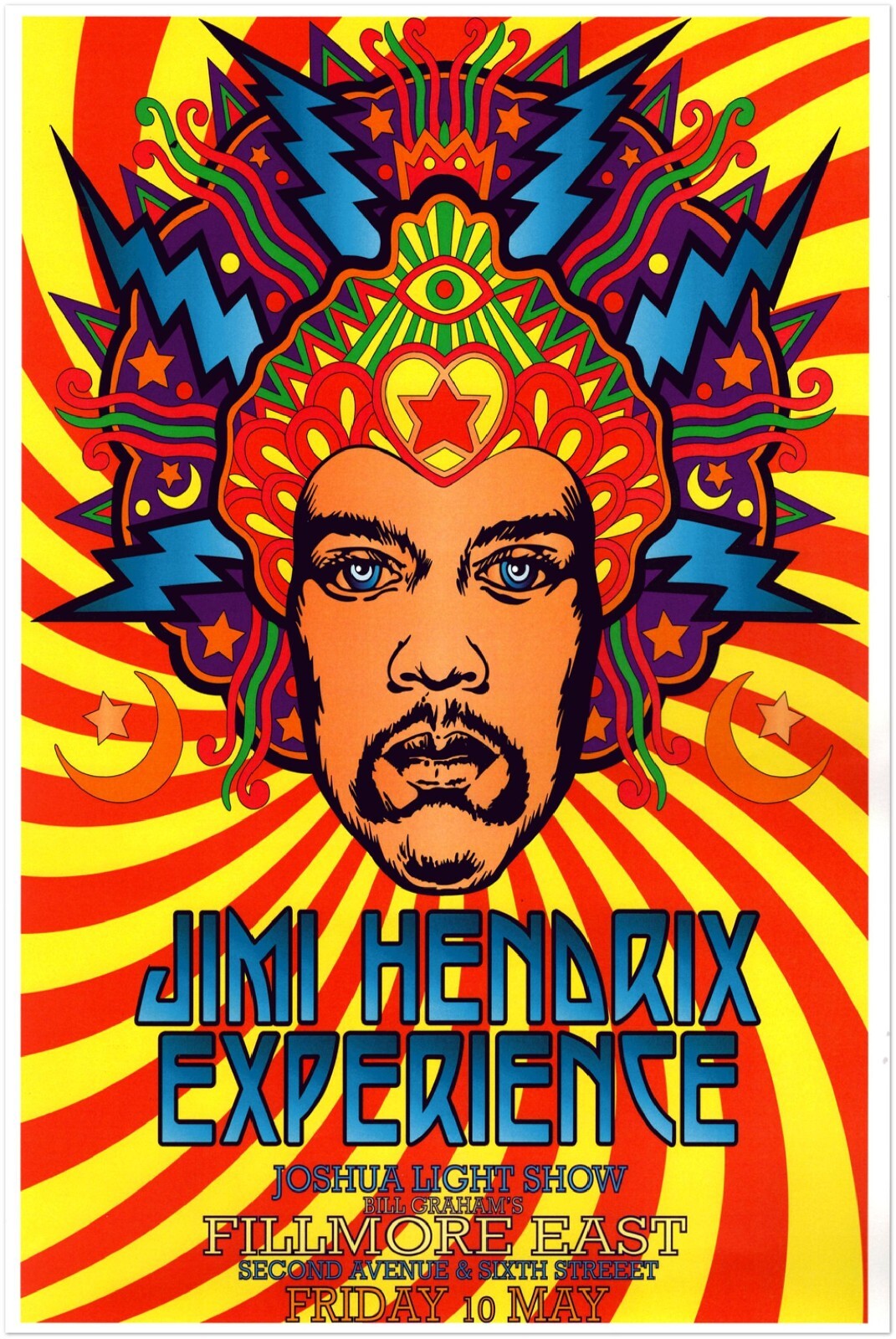Jimmy Hendrix Concert Poster - Fillmore East #3 - Music