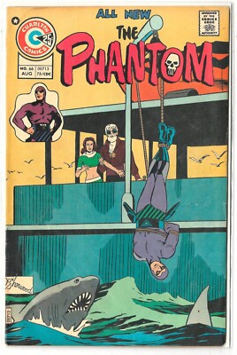 1975 Charlton - The Phantom # 66 Shark Cover - Great Condition
