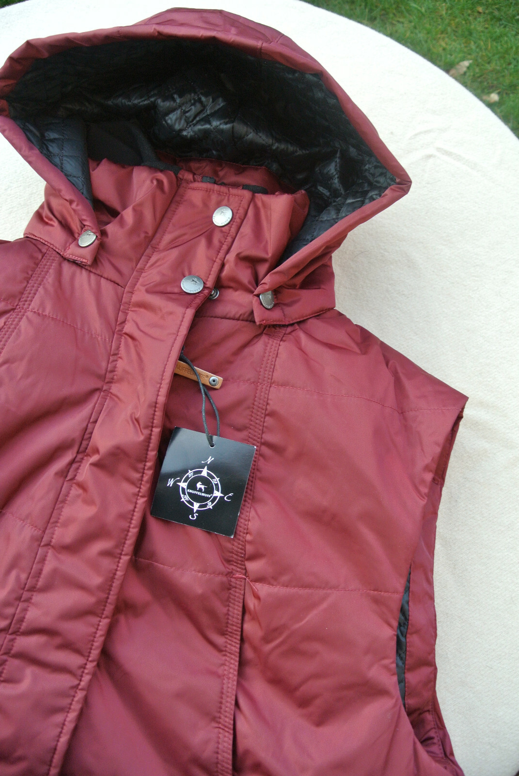 KNUFFELWUFF 48 NEU Damen-Weste Hundesport Steppweste + Kapuze Funktionsweste