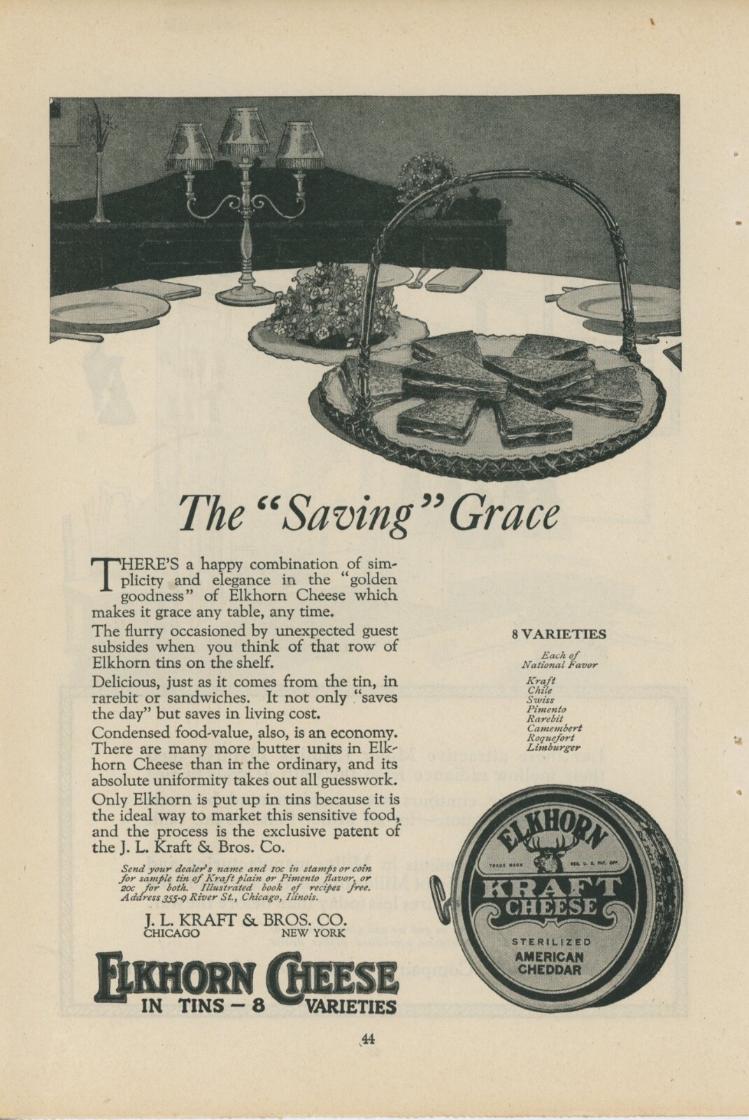 極希少 1920's vintage kraft cheese company Kraft cheese ads (1925) : r/vintageads