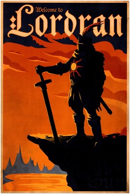 Dark Souls Poster Lordran Video Game Print Gaming Dark Souls Wall Art