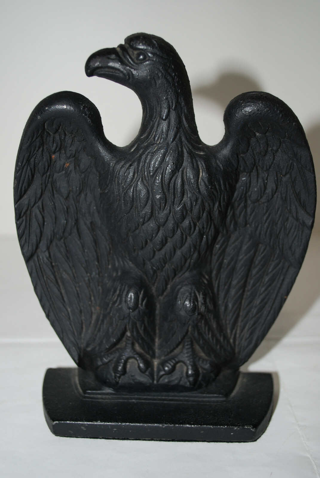 Cast Iron Eagle Doorstop Black