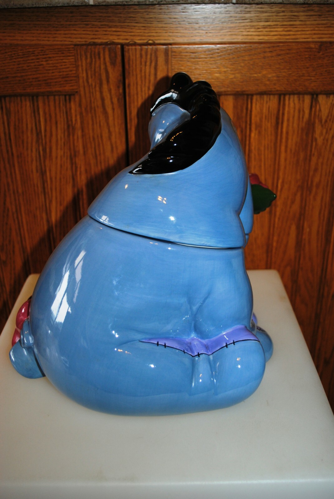 Eeyore with Rose Cookie Jar Disney Winnie the Pooh