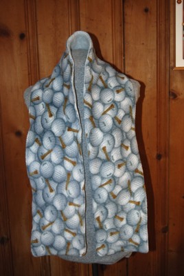 Golf Ball Fleece Scarf....new...without fringe