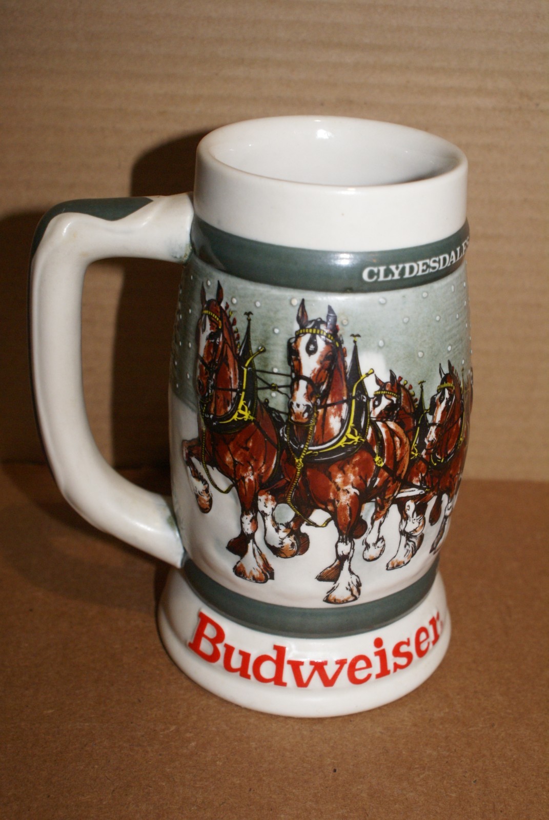 1982 Budweiser Holiday Stein 50th Anniversary