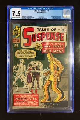 Tales of Suspense #45 CGC 7.5. Iron Man. 1st App Happy Hogan & Pepper Potts 1963