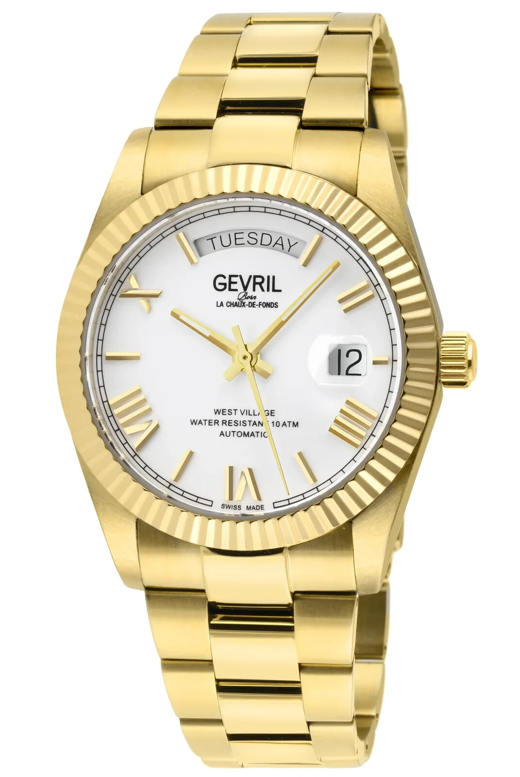 せんちゃん　特殊フレーム　765*765*40　M杉45WH Gevril Mens 48933B West Village Swiss Automatic Sellita