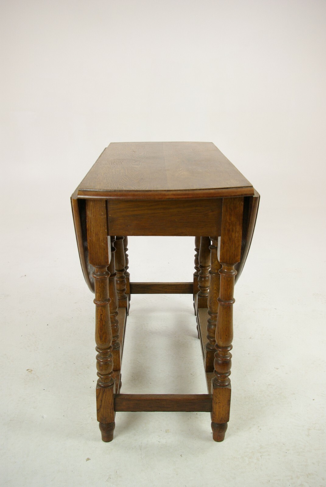 Antique Gateleg Table, Oak Oval Drop Leaf Table, Scotland 1920s, B1419